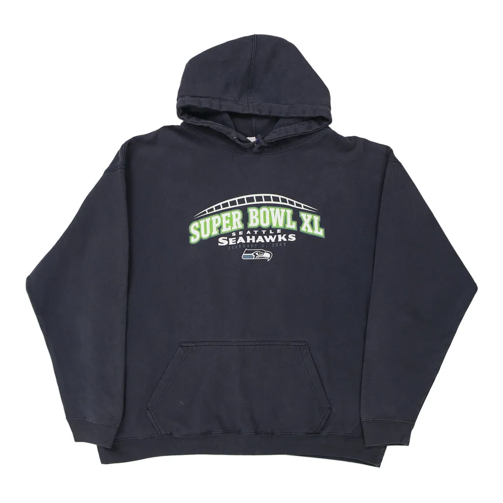Seattle Seahawks Super Bowl XL Reebok NFL Hoodie - XL Black Cotton