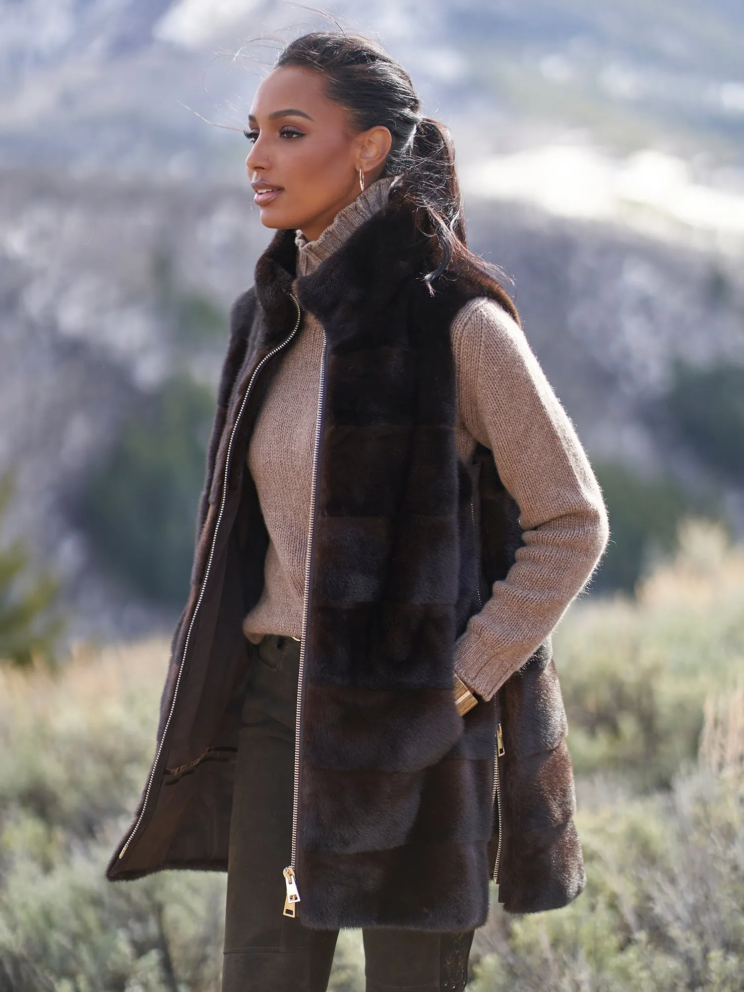 Serena Mink Fur Vest