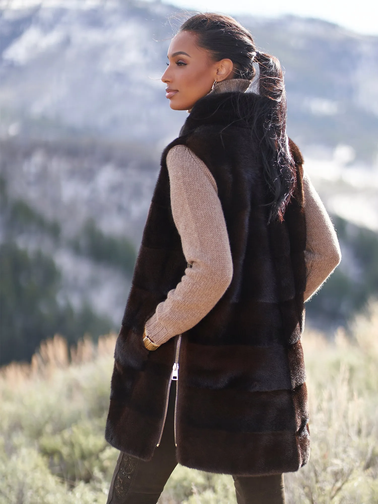 Serena Mink Fur Vest