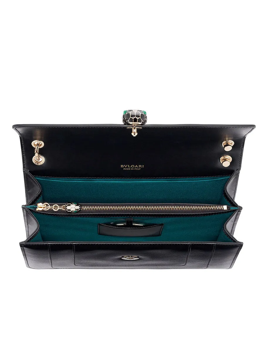 Serpenti Forever Shoulder Bag in Black