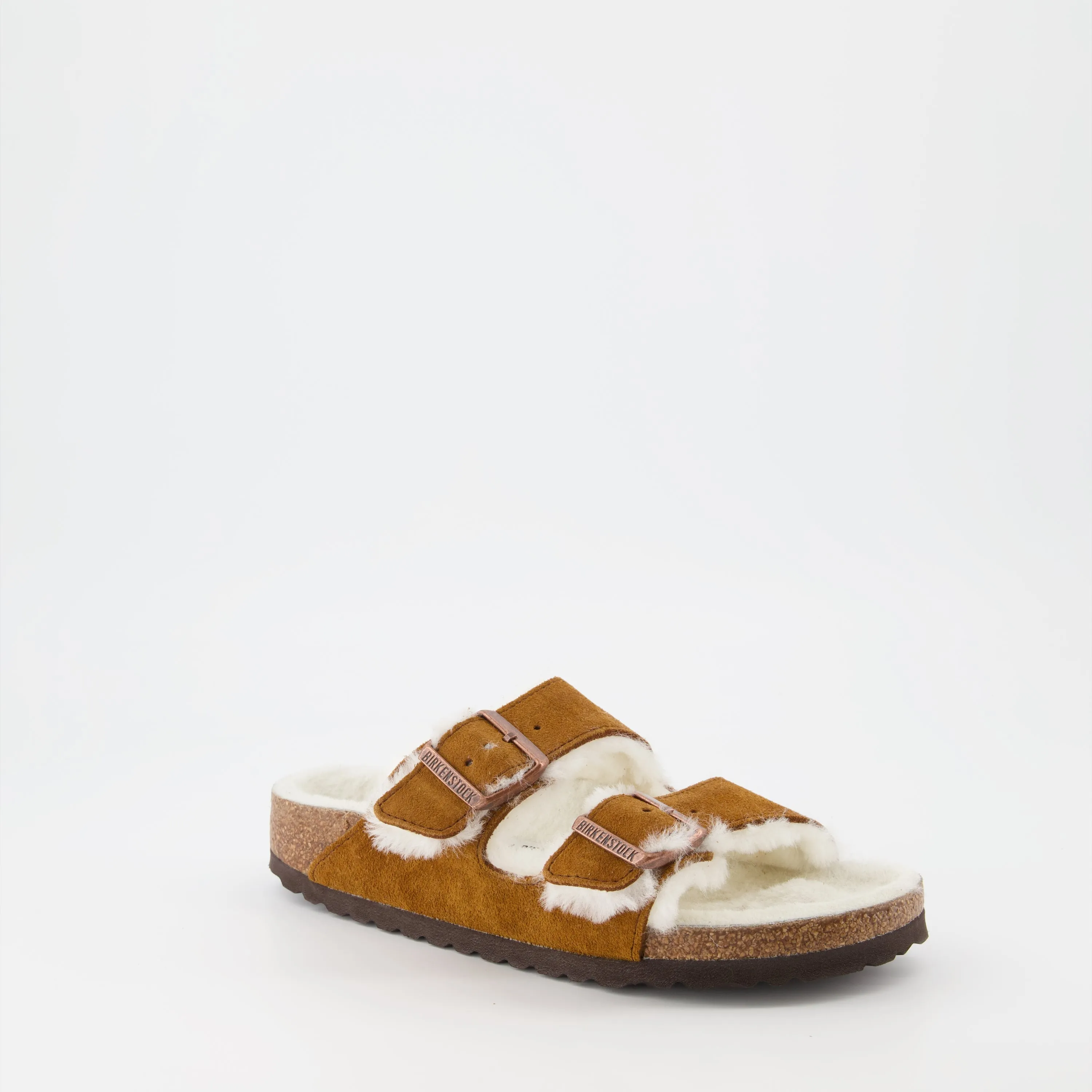 Shearling Fur Arizona Sandals