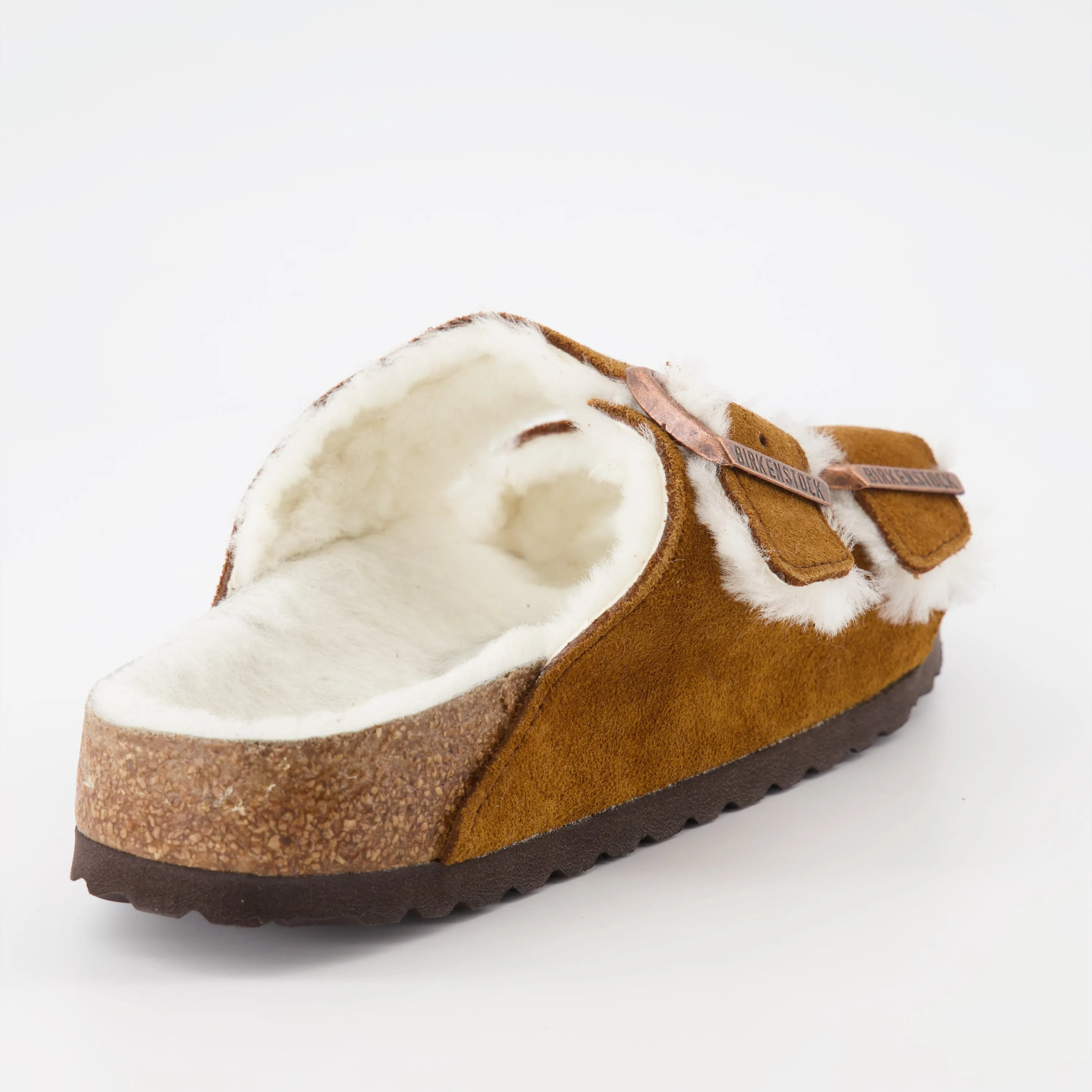 Shearling Fur Arizona Sandals