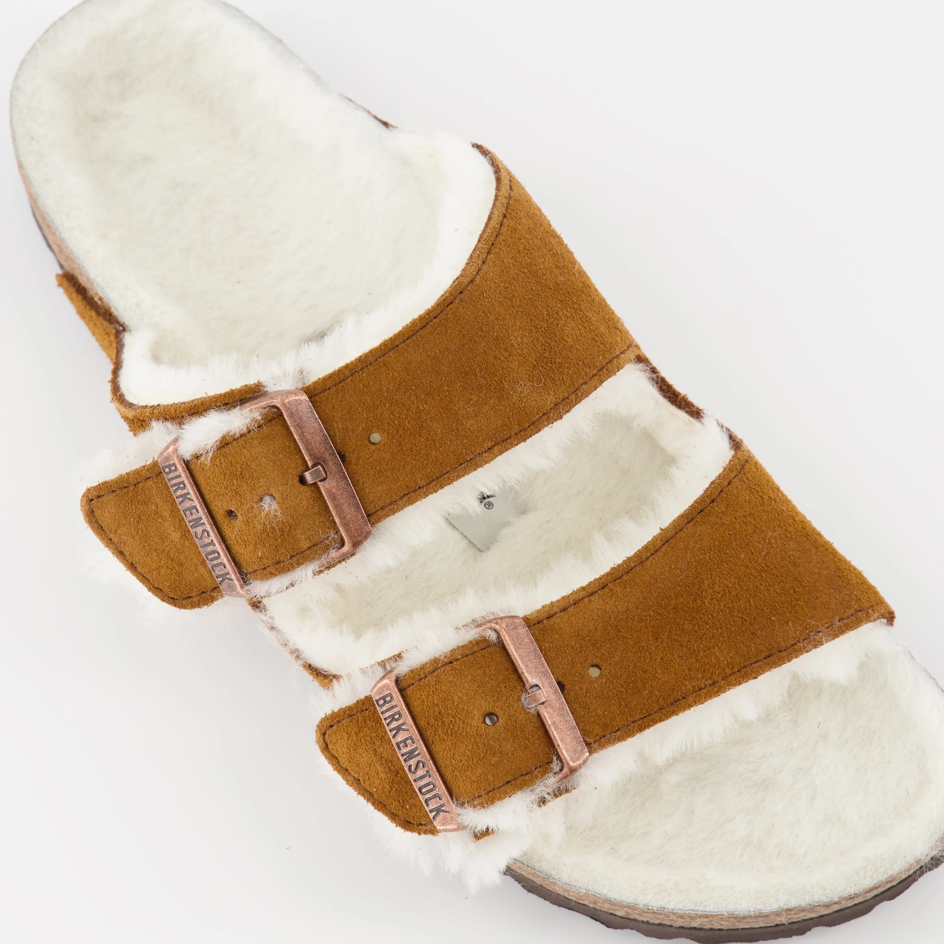 Shearling Fur Arizona Sandals