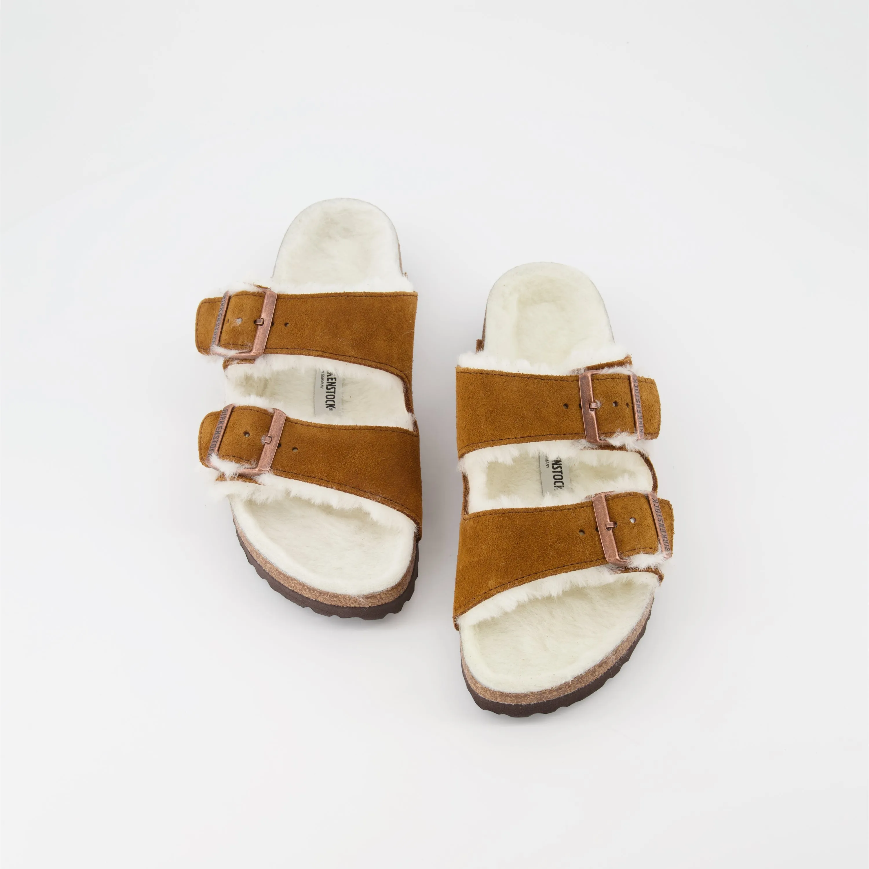 Shearling Fur Arizona Sandals