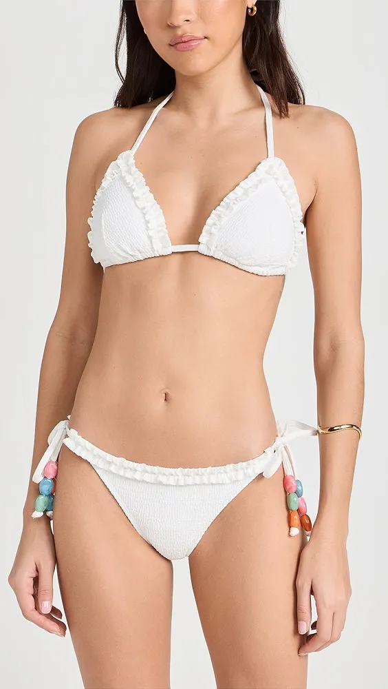 Shoshanna   Ruffle Triangle Bikini Bottoms 