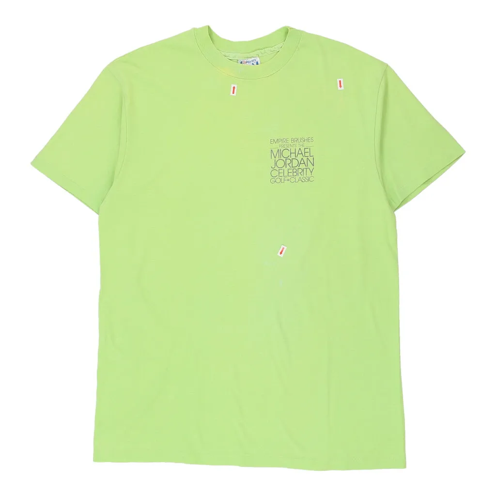 Single Stitch Michael Jordan Golf Hanes Graphic T-Shirt - XL Green Cotton