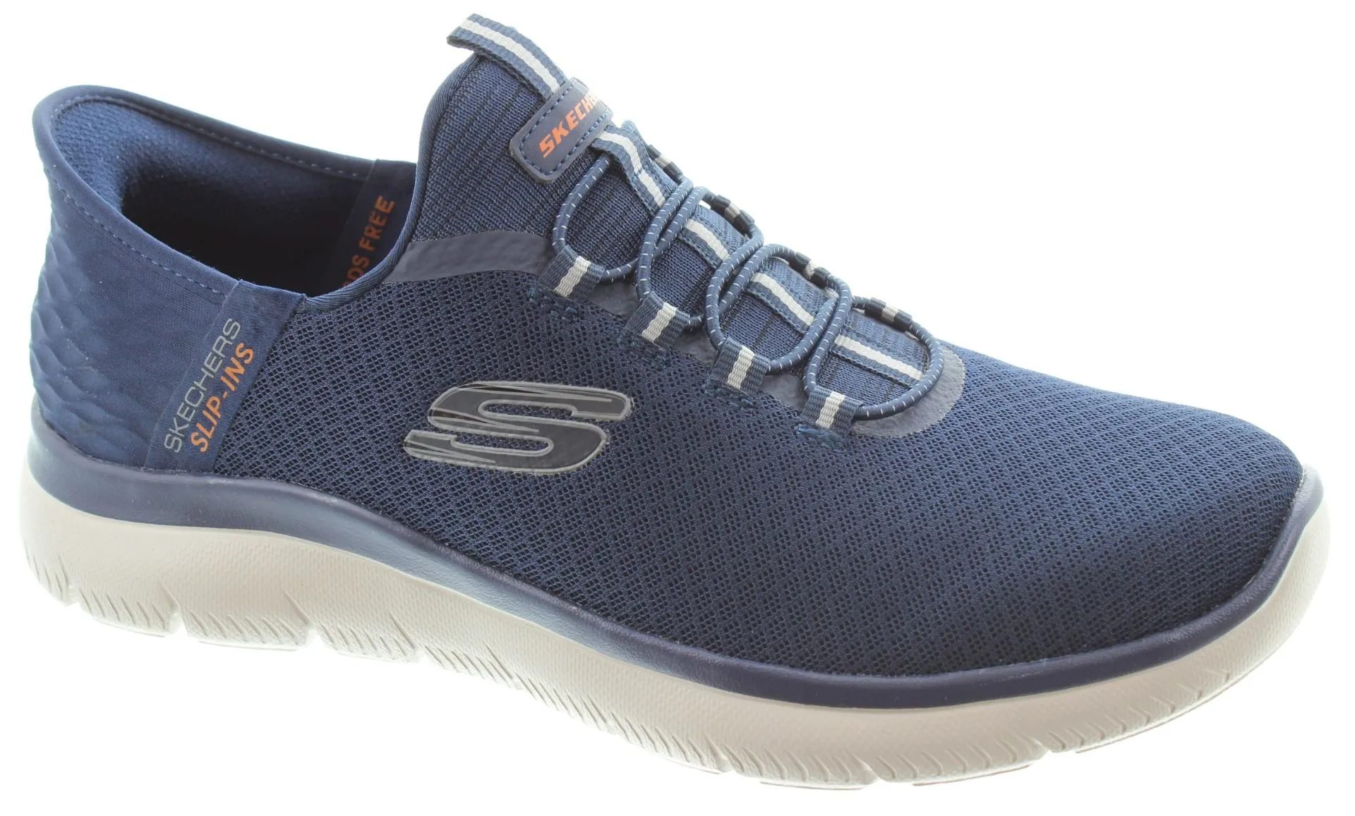 SKECHERS Mens Wide Fit 232457 Slip Ins Trainers In Navy