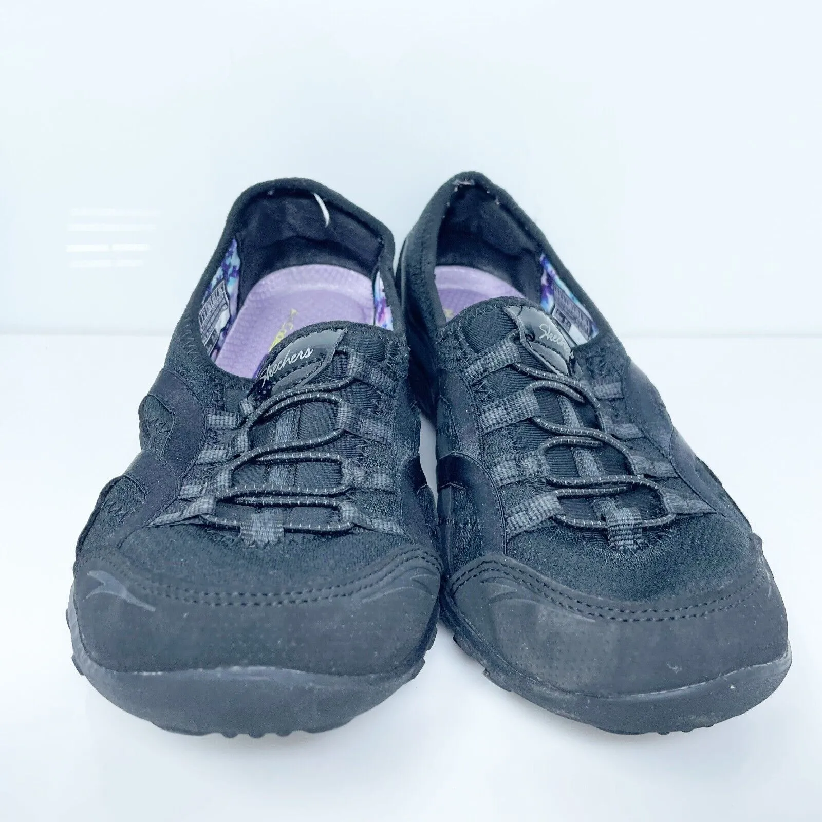 Skechers Womens Breathe Easy 23030TX Black Running Shoes Sneakers Size 6