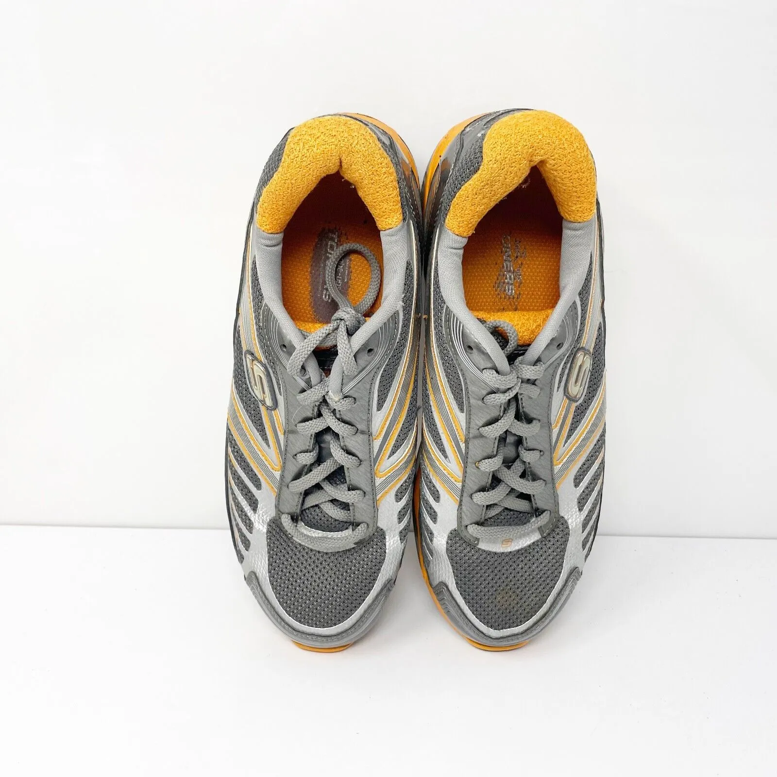Skechers Womens Shaps Ups Toners 13003 Gray Running Shoes Sneakers Size 8
