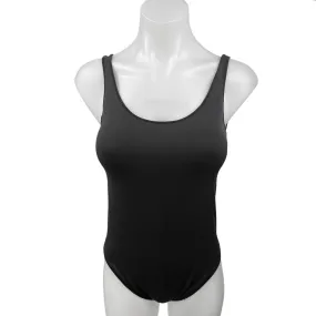 Skims Black Sleeveless Scoop Neck Stretch Knit Tank Bodysuit Top Size L/XL