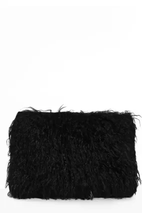 Skye Mongolian Faux Fur Clutch Bag