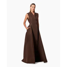 Sleeveless Trench Gown | Mocha