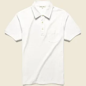 Slub Cotton Standard Polo - White