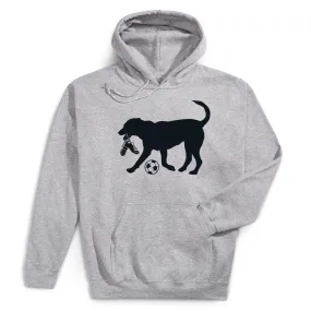 Soccer Hooded Sweatshirt - Soccer Dog 