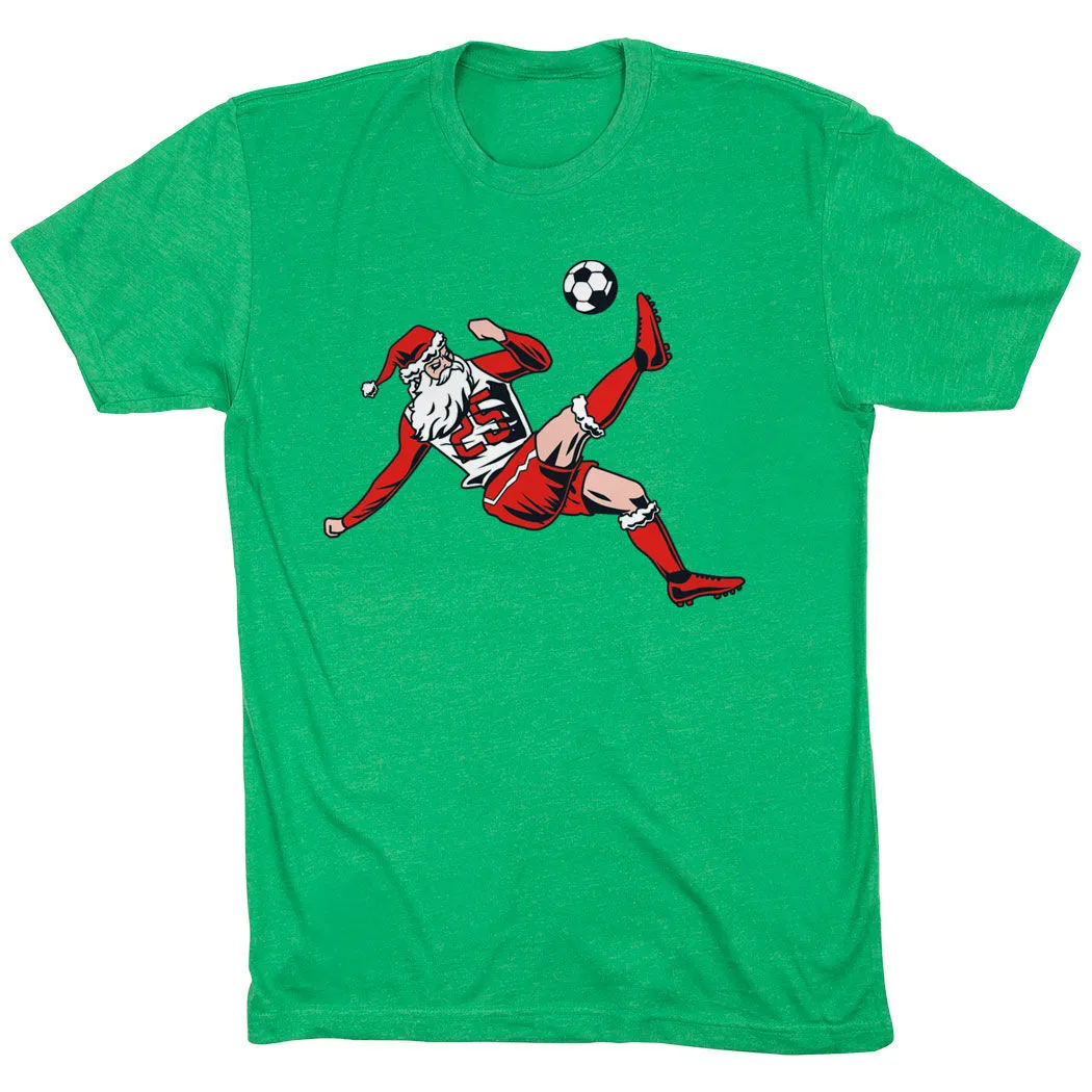 Soccer Short Sleeve T-Shirt - Soccer Santa 