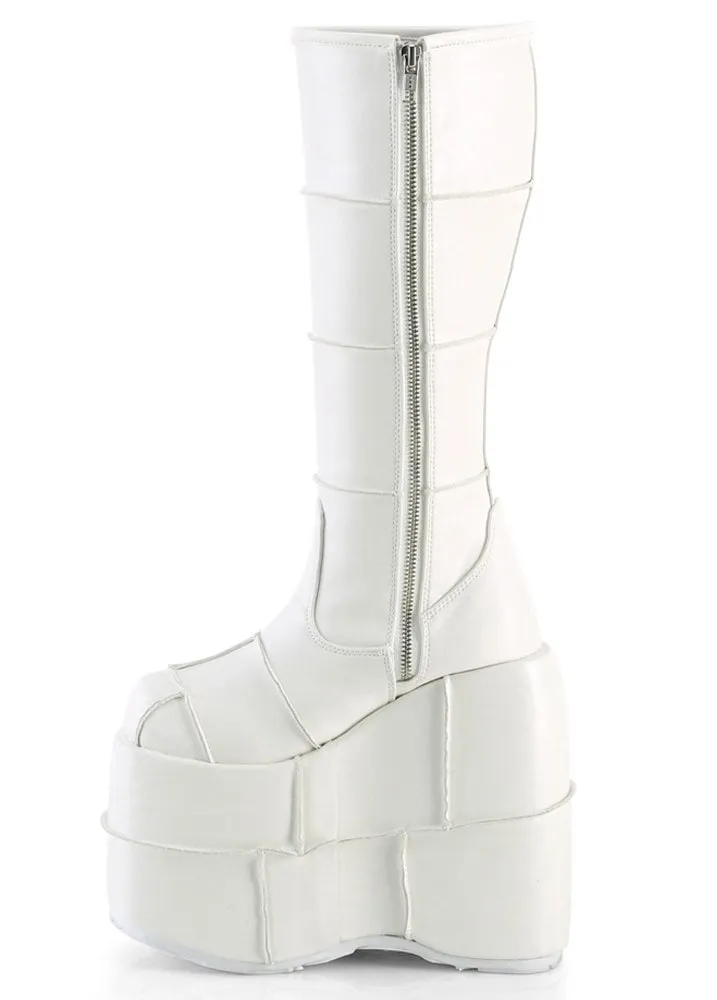 Stack 301 White Platform Boot