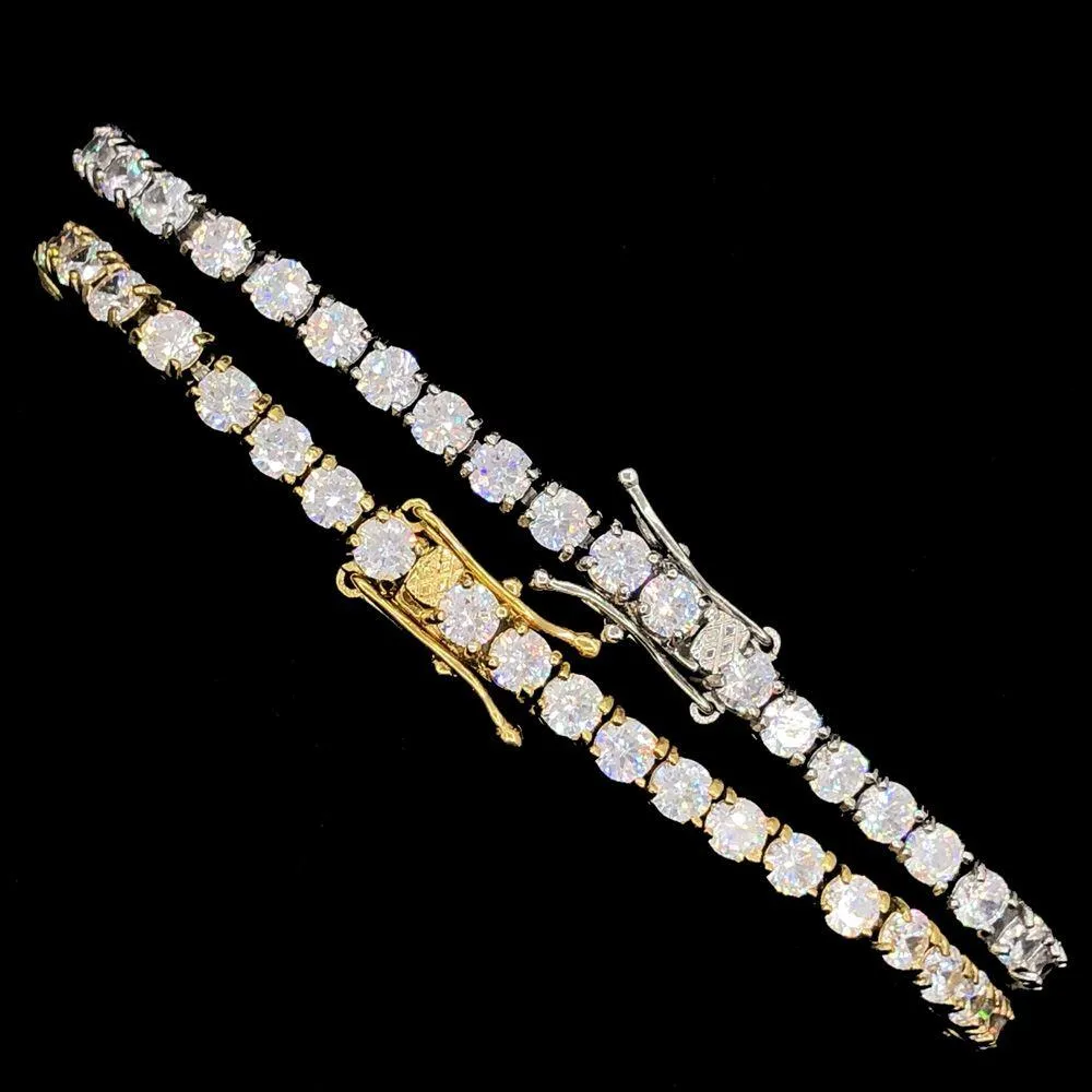 Stainless Steel VVS Iced Out Tennis Bracelet
