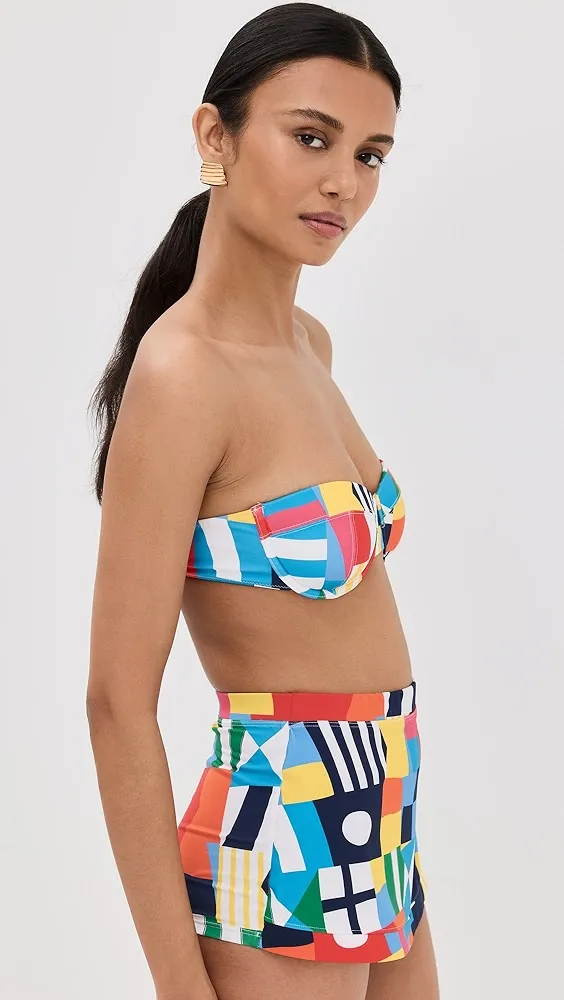 STAUD   Jo Balconette Bikini Top 