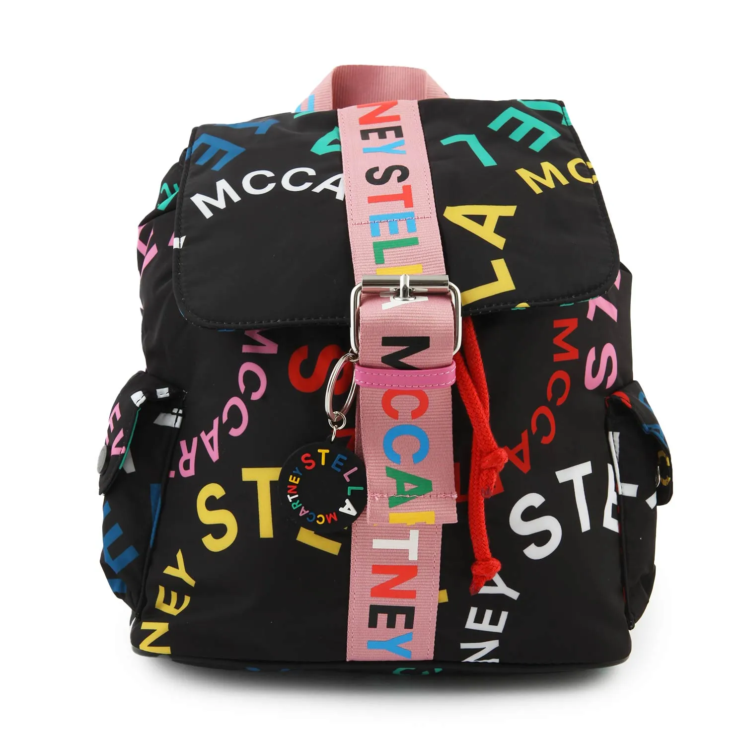 Stella Mccartney Stella Mccartney Black, Pink And Multicolor Small Backpack