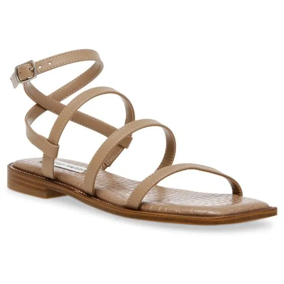 Steve Madden Superbly Tan Nappa PU Sandals