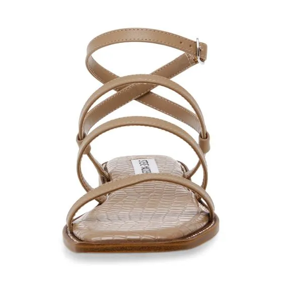 Steve Madden Superbly Tan Nappa PU Sandals