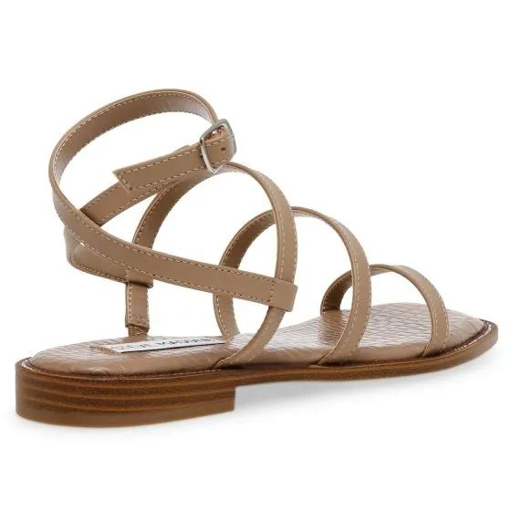 Steve Madden Superbly Tan Nappa PU Sandals