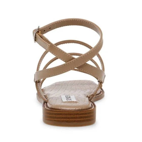 Steve Madden Superbly Tan Nappa PU Sandals