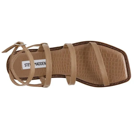 Steve Madden Superbly Tan Nappa PU Sandals