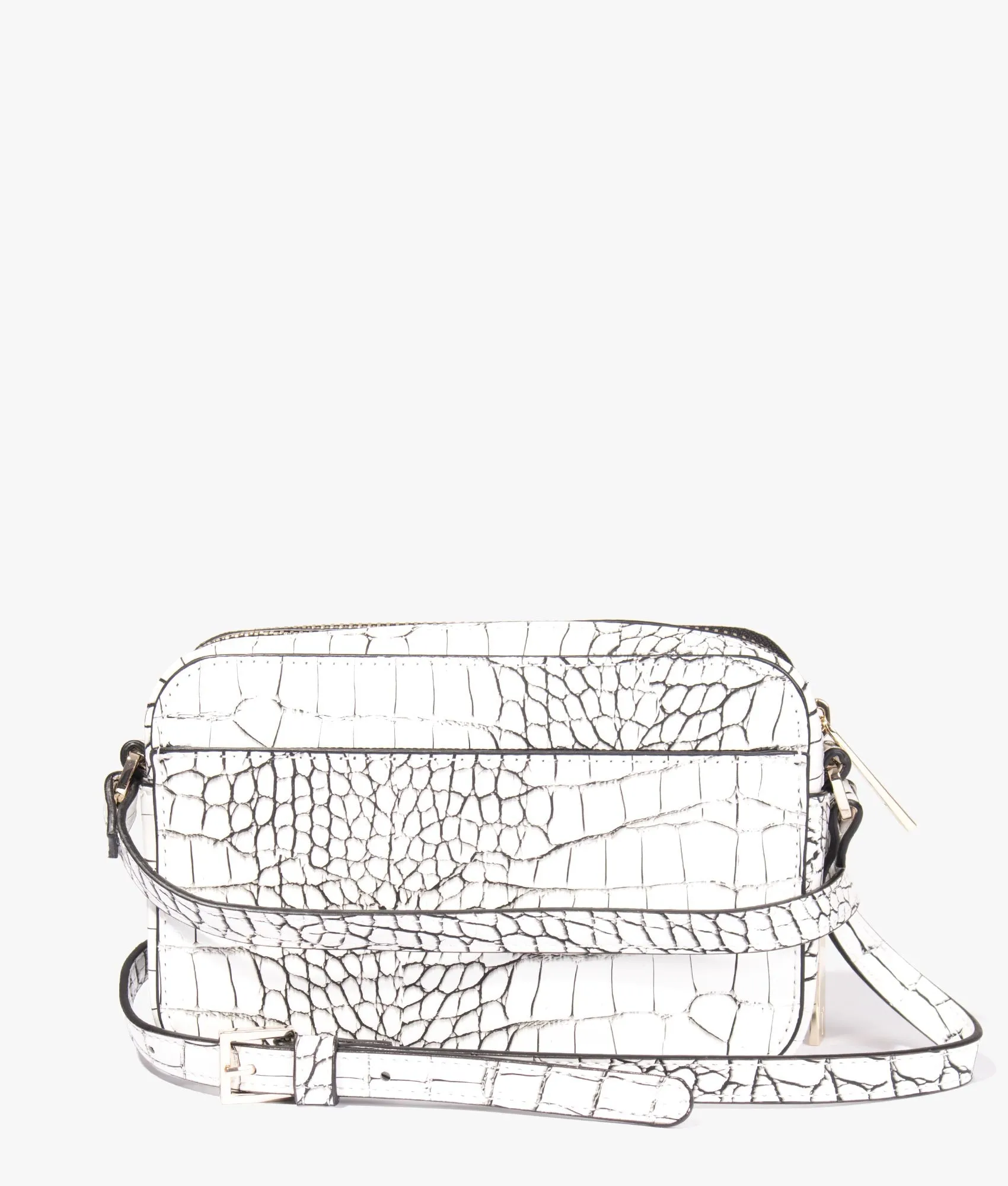 Stina double zip camera bag in white