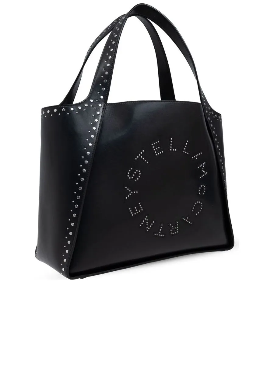 Studded Logo Detail Shoulder Bag
