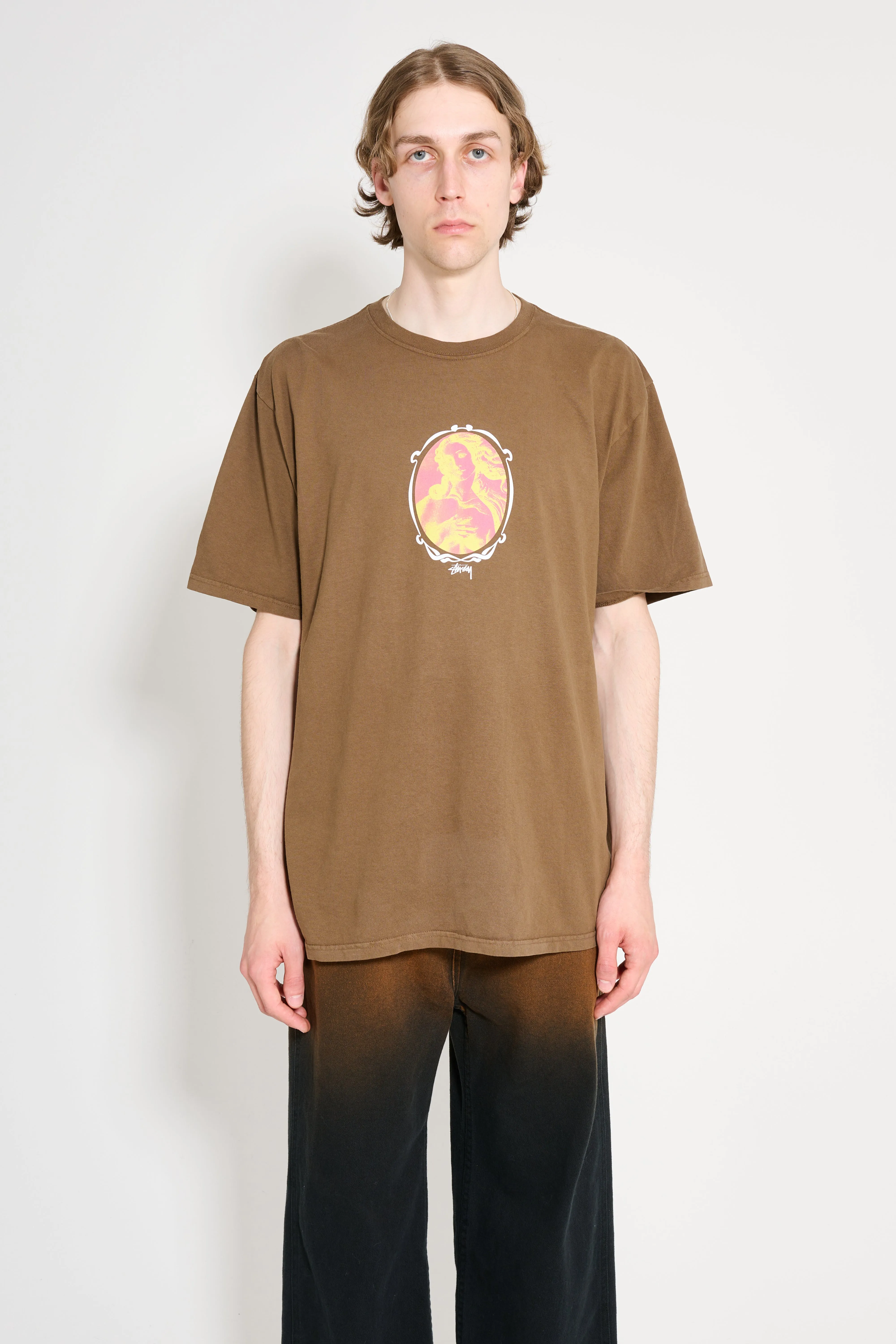 Stüssy Venus Oval Pigment Dyed Tee Brown