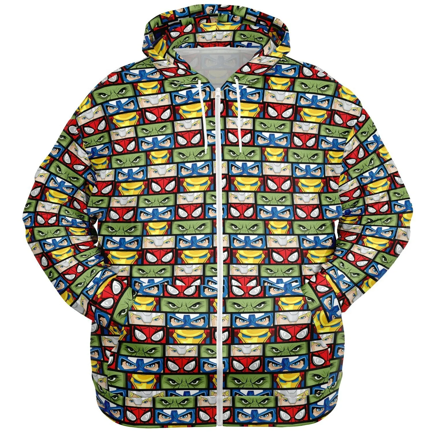 Super Heroes Eyes Plus-size Unisex Zip Hoodie