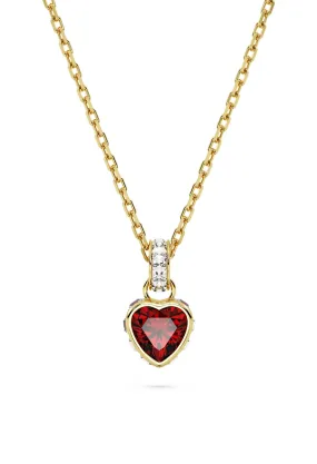 Swarovski Stilla: Red Heart Pendant Gold Plated