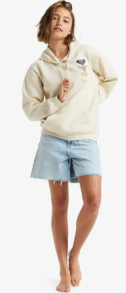 sweatshirt Roxy Surf Stoked Hoodie Brushed A - TEC0/Parchment - women´s