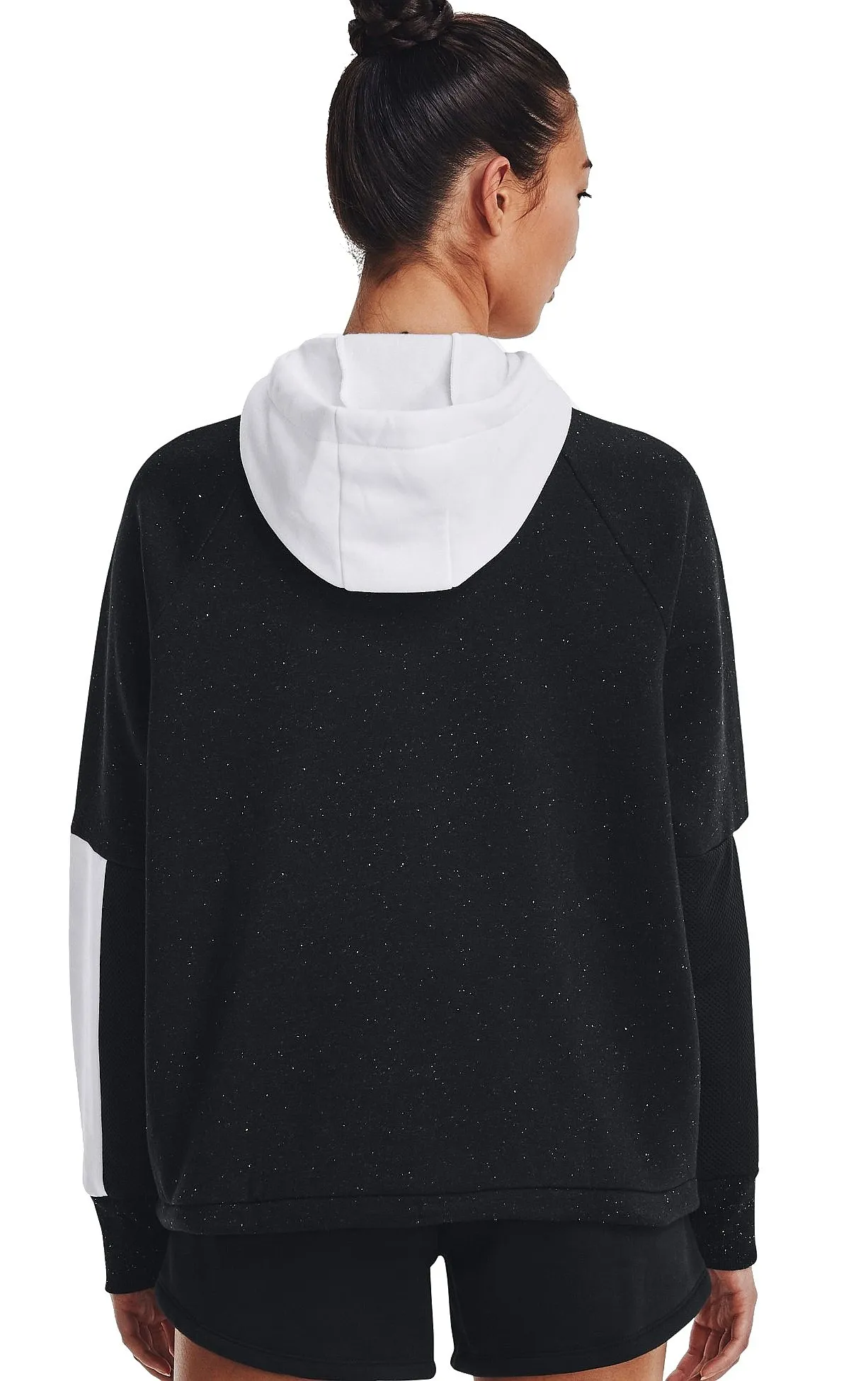 sweatshirt Under Armour Rival + Fleece Hoodie - 001/Black/White - women´s