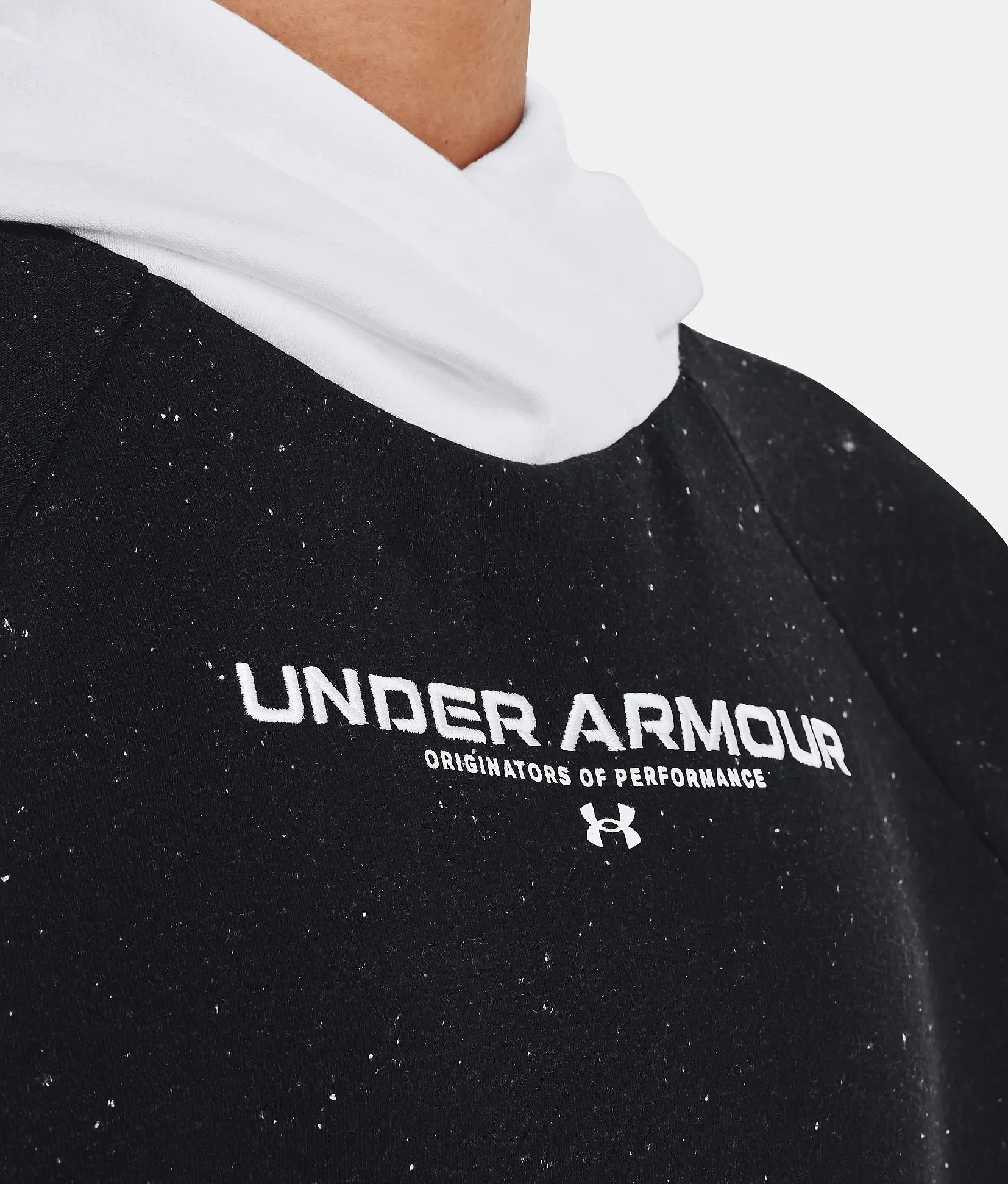 sweatshirt Under Armour Rival + Fleece Hoodie - 001/Black/White - women´s