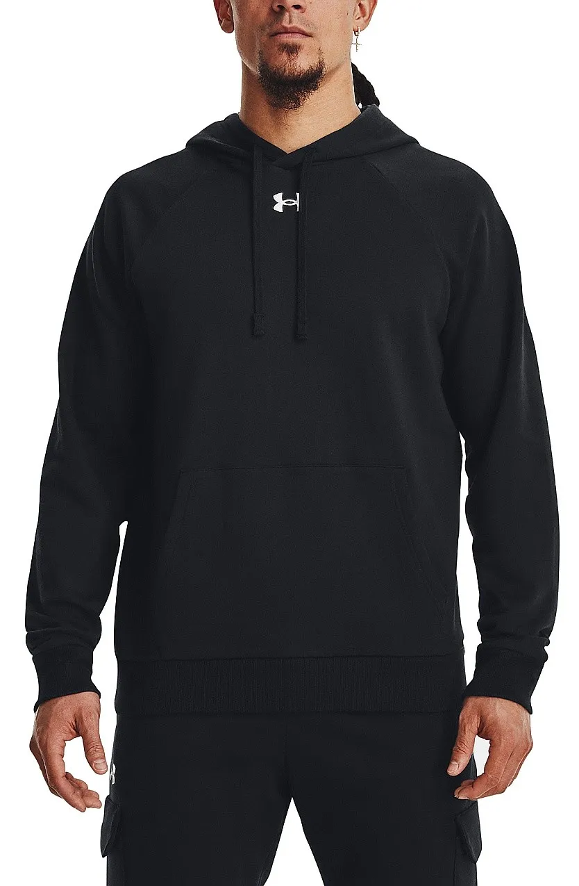 sweatshirt Under Armour Rival Fleece Hoodie - Black/White - men´s