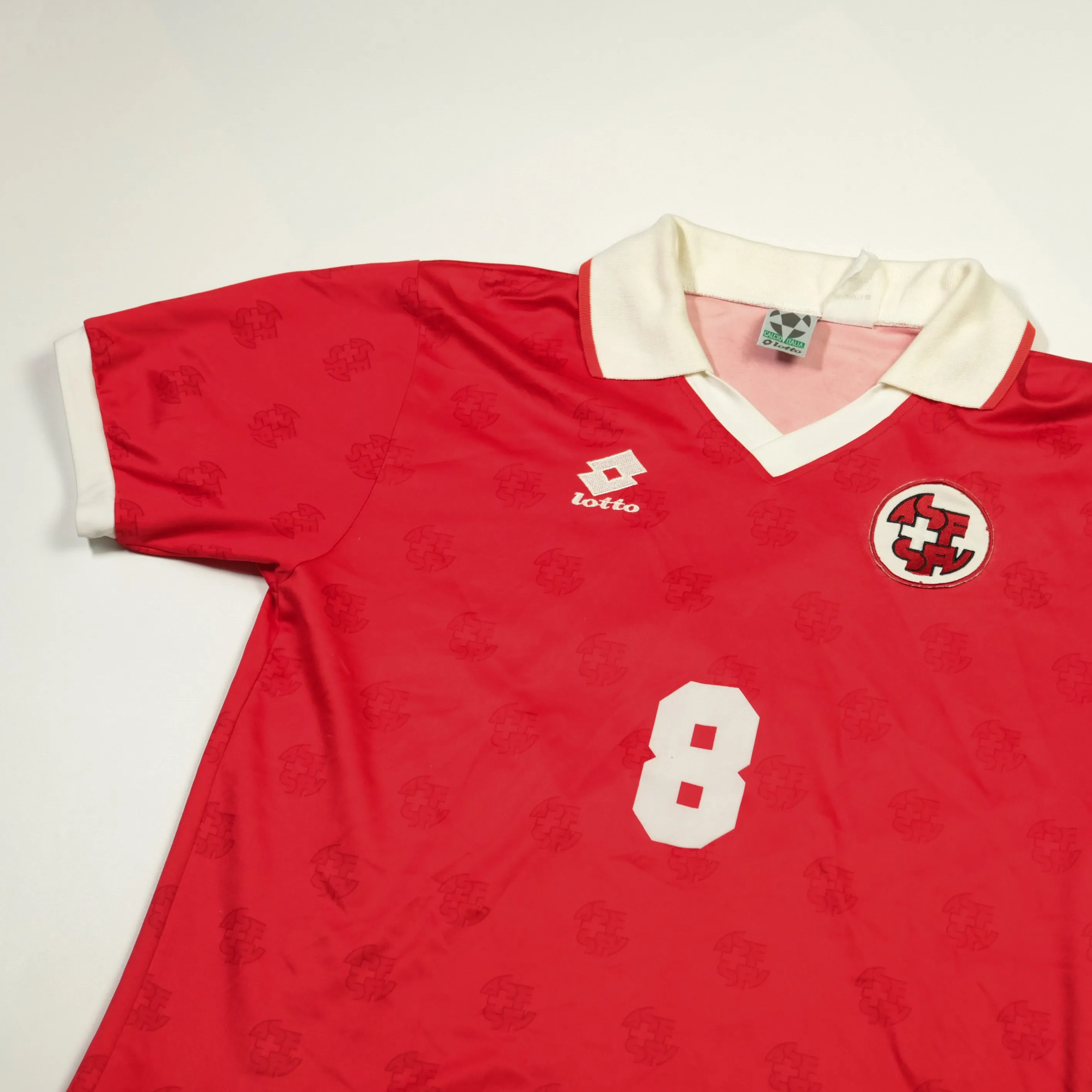 Switzerland 1994/1995/1996 Original Home Football Shirt Lotto Medium/Large