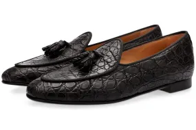 TANGERINE 2 MISSISSIPPI BLACK BELGIAN LOAFERS