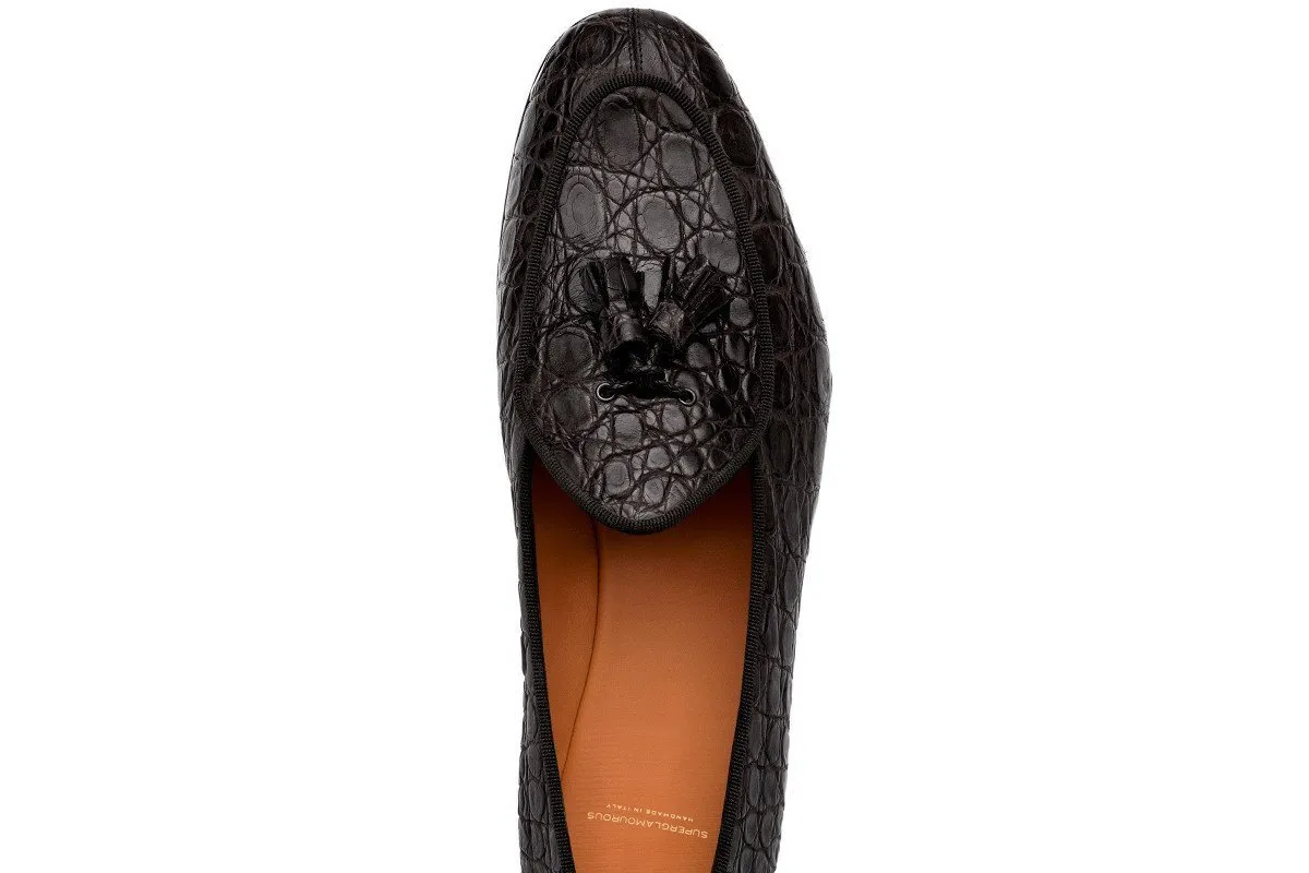 TANGERINE 2 MISSISSIPPI BLACK BELGIAN LOAFERS