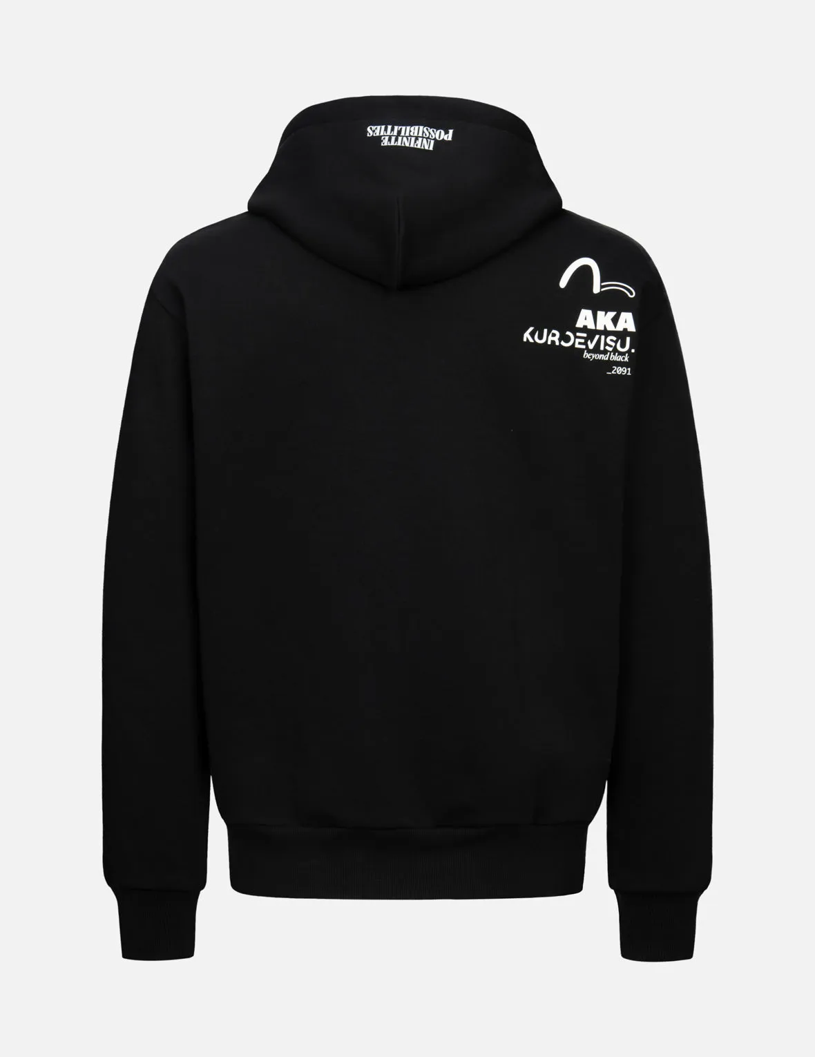 Tape Logo Print Regular Fit Hoodie