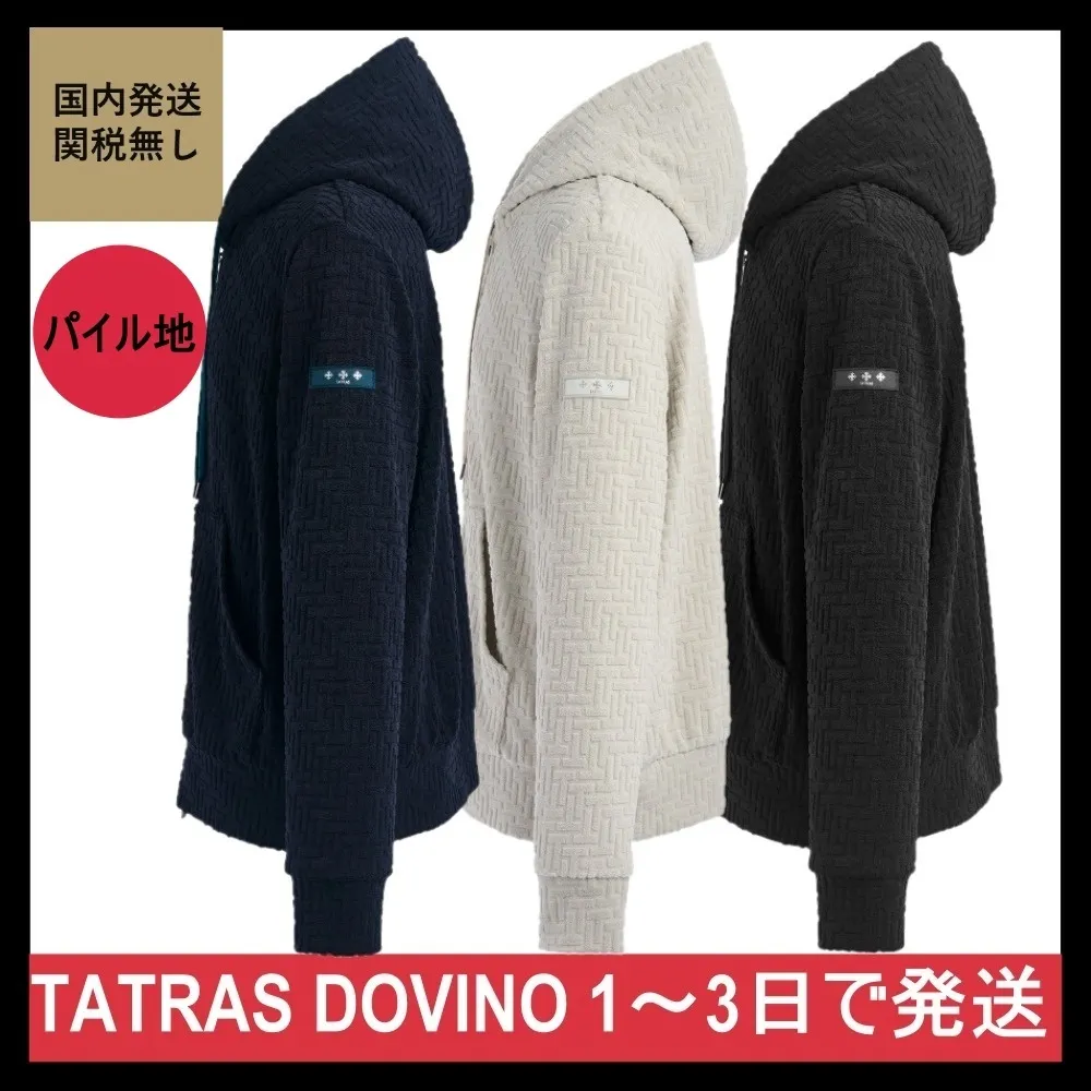 TATRAS  |Street Style Long Sleeves Plain Logo Hoodies