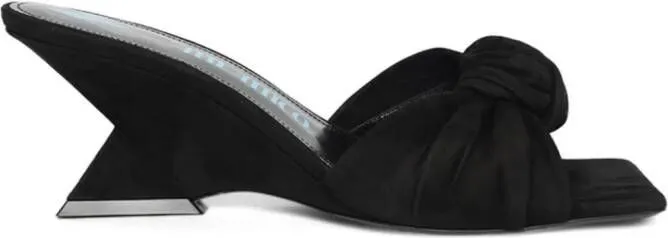 The Attico Duse 60mm knotted mules Black