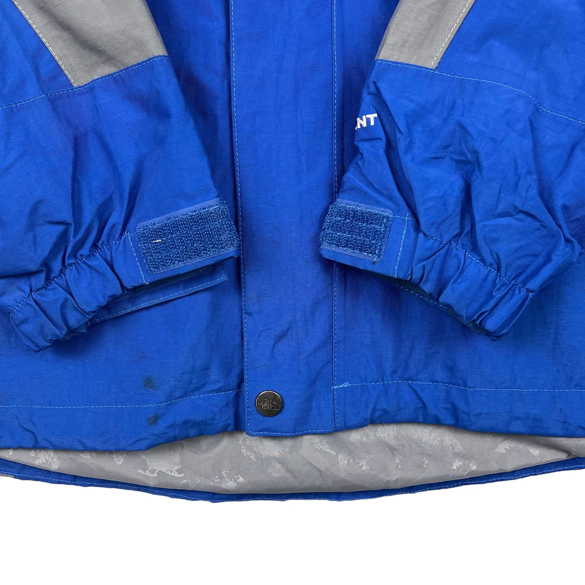 The North Face Hyvent Hooded Windbreaker Jacket Blue Grey