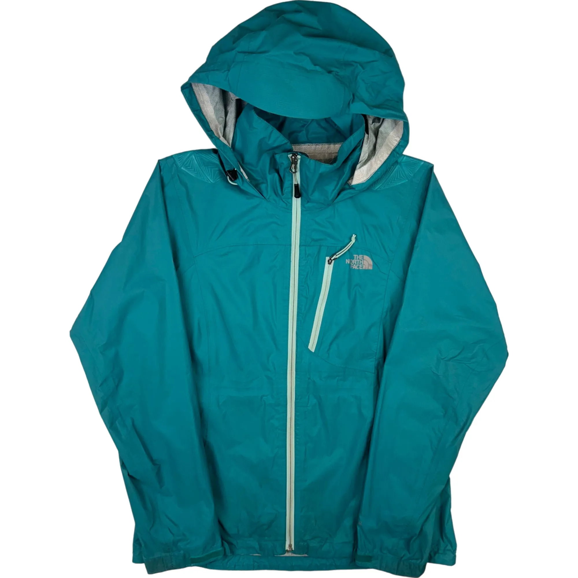 The North Face Lightweight Hyvent Waterpoof Hooded Jacket Turkoise Blue