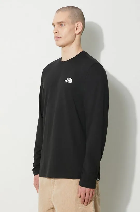 The North Face longsleeve shirt M L/S Simple Dome Tee men’s black color NF0A87QNJK31