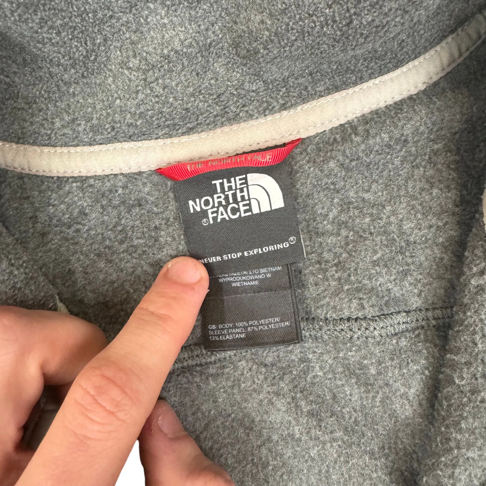 The North Face Quarter-Zip Grey Black Fleece