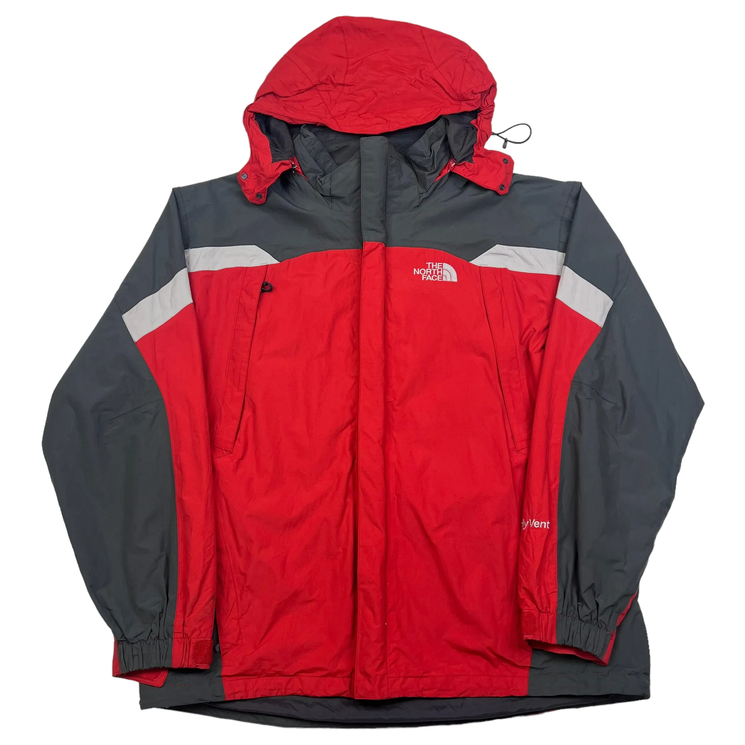 The North Face Red & Grey Rain Jacket