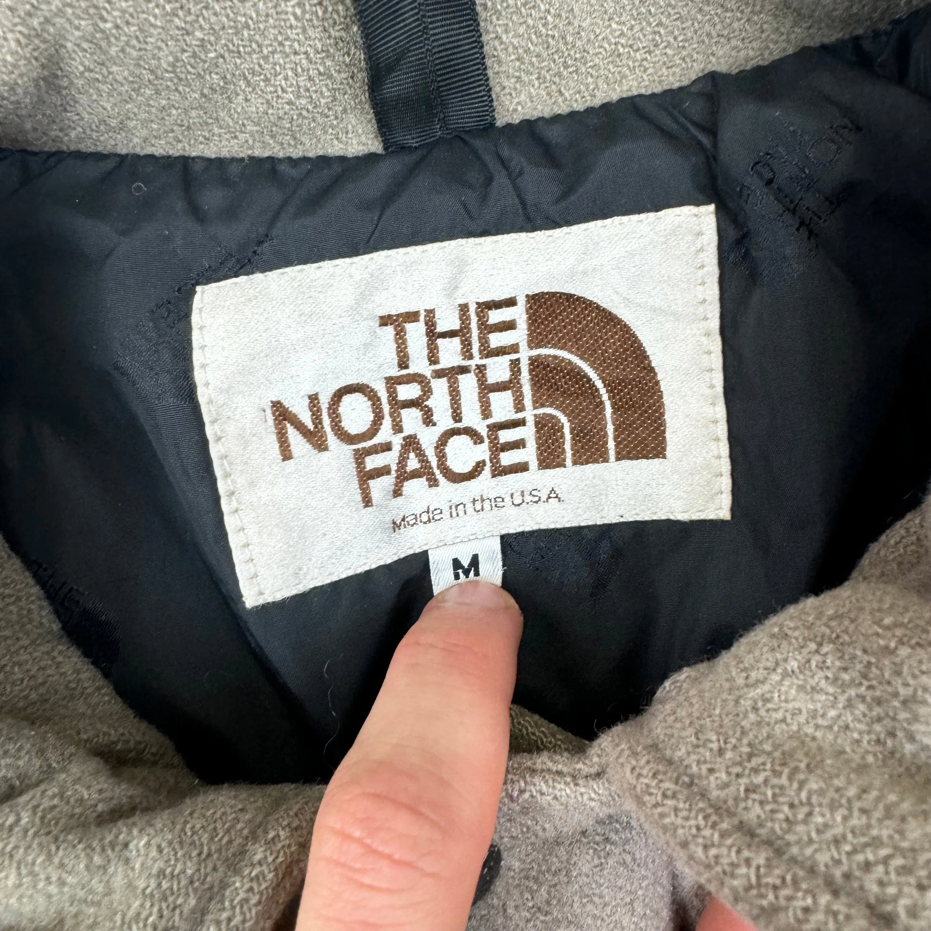 The North Face Wool Bomber Jacket Tan Made in USA Rare