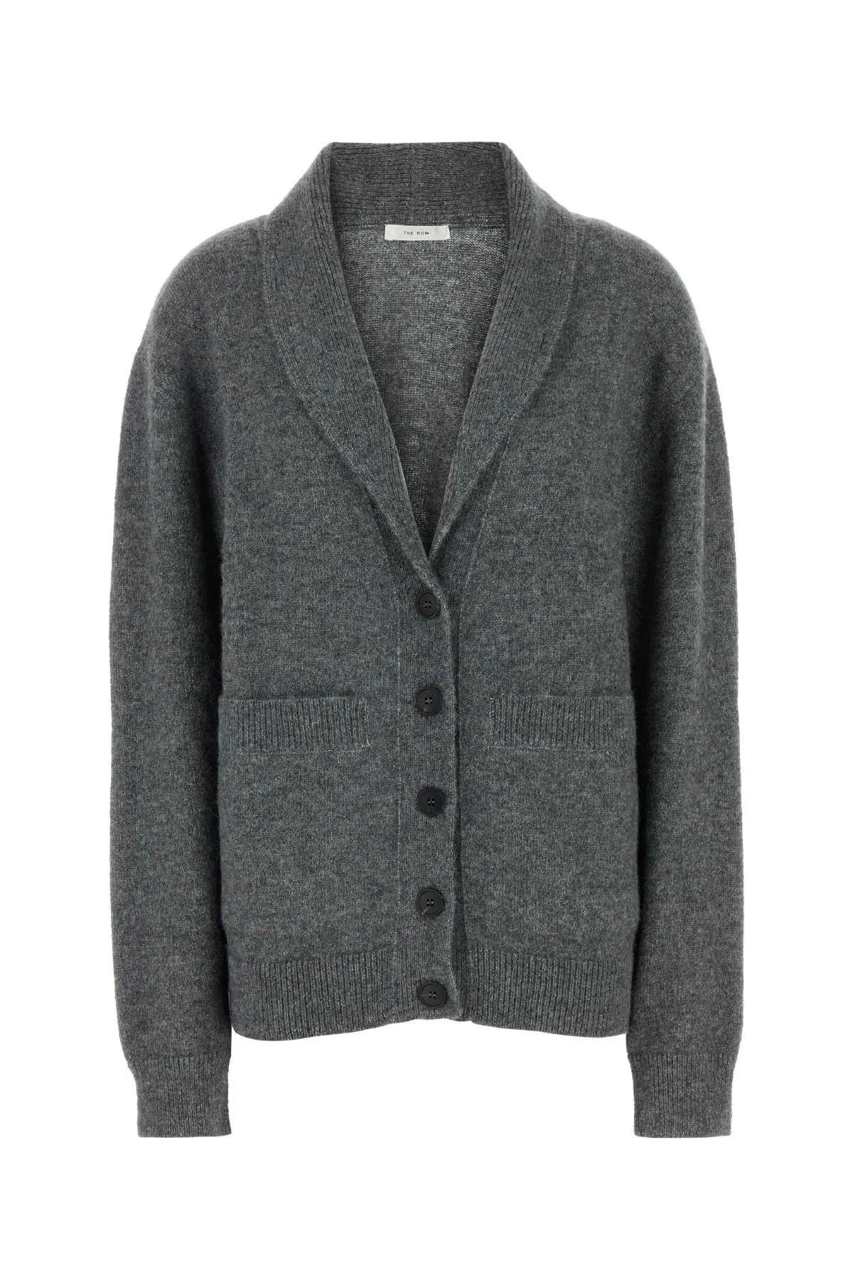 The Row Grey Silk Blend Irona Cardigan